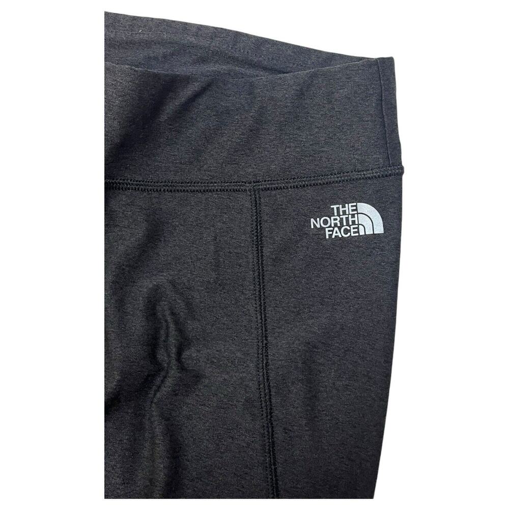 The North Face Leggings Womens S Ankle Pants Logo Stretch Pull On Yoga Gray - Picture 3 of 11
